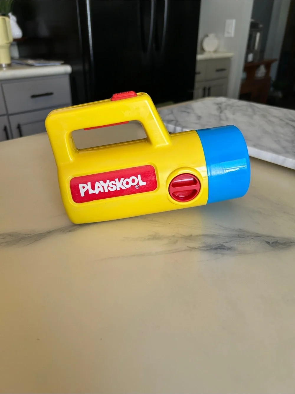 PLAYSKOOL VINTAGE 1986  Kids Flashlight with Red, Blue & Clear